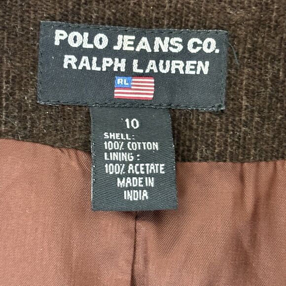 Vintage Polo Jeans Co Ralph Lauren Women’s Corduroy Blazer Size 10 Old Money 90s - Picture 8 of 11